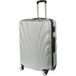 Walizka podróżna Matrix 1100 wykonana z ABS Plus, z 4 obrotowymi kółkami i zamkiem szyfrowym, kolor srebrny.