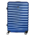 Duża Walizka Podróżna Matrix 950 z Mocnego ABS, Granatowa z Zamkiem Szyfrowym i 4 Kółkami Obracanymi 360 Stopni - obrazek 2