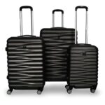 Walizka podróżna kabinowa Matrix 950 z mocnego ABS, dwoma komorami i 4 obrotowymi kółkami, czarna - obrazek 3