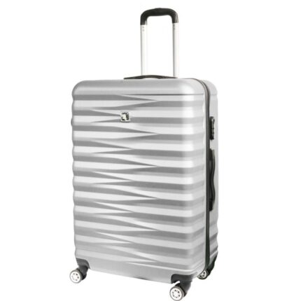 Duża Walizka Podróżna Matrix 950 ABS Plus Srebrna z Blokadą Szyfrową i 4 Kółkami Obrotowymi