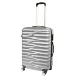 Walizka podróżna średnia Matrix 950 ABS Plus Srebrna z blokadą szyfrową i 4 obrotowymi kółkami