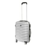 Odporne na Uszkodzenia i Wilgoć Walizka Podróżna Kabinowa Matrix 950 ABS Plus Srebrna z 4 Kółkami i Zabezpieczeniami Bagażu