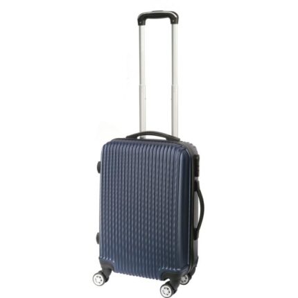 Walizka Kabinowa Kosmo 670 z Mocnego ABS Plus z Funkcjonalnym Dwukomorowym Wnętrzem, Kolor Granatowy