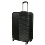 Duża Walizka Podróżna Matrix 750 z Mocnego ABS, 4 Kółkami, i Zamkiem Szyfrowym - Kolor Czarny