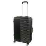 Walizka podróżna średnia Matrix 750 z tworzywa ABS Plus, 4-kółkowa, z zabezpieczeniem bagażu i dwupoziomowym stelażem, Czarna