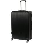 Duża Walizka Podróżna Matrix 550 z Blokadą Szyfrową i 4 Obrotowymi Kółkami, Mocny ABS Plus, Kolor Czarny.