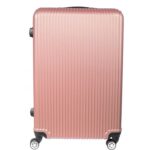 Walizka podróżna Matrix 450 dużej pojemności z mocnym ABS Plus i blokadą szyfrową, różowa - obrazek 2