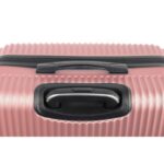 Walizka podróżna Matrix 450 dużej pojemności z mocnym ABS Plus i blokadą szyfrową, różowa - obrazek 3