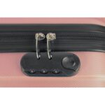 Walizka Podróżna Matrix 450 ABS Plus z Blokadą Suwaków i Obracanymi Kółkami 360 Stopni - Różowa - obrazek 3