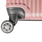 Walizka Podróżna Matrix 450 ABS Plus z Blokadą Suwaków i Obracanymi Kółkami 360 Stopni - Różowa - obrazek 2