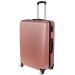 Walizka podróżna Matrix 450 dużej pojemności z mocnym ABS Plus i blokadą szyfrową, różowa