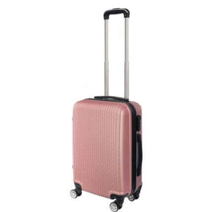 Walizka Podróżna Matrix 450 ABS Plus z Blokadą Suwaków i Obracanymi Kółkami 360 Stopni - Różowa