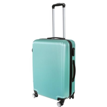 Walizka podróżna Matrix 850, średnia, mocna i odporna na uszkodzenia, z dwupoziomowym stelażem i 4 kółkami, kolor turkusowy