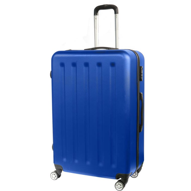 SET-W-15N1 Walizka podróżna Matrix 1350, duża, niebieska, z tworzywa ABS, na 4 kółkach, z teleskopową rączką i zabezpieczeniem suwaków - obrazek 1