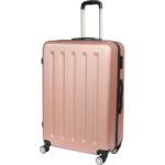 Duża Walizka Podróżna Matrix 350 z Mocnego Tworzywa ABS Plus i Czterema Obrotowymi Kółkami - Kolor Różowy