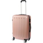 Walizka Podróżna Matrix 350 Różowa Średnia, Wytrzymała na Uszkodzenia, z Dwupoziomowym Stelażem i 4 Obrotowymi Kółkami
