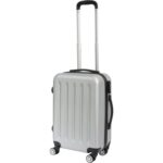 Odporna Walizka Kabinowa z ABS Plus Matrix 150 z 4 Kółkami i Dwupoziomowym Stelażem - Srebrna