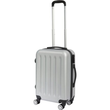 Odporna Walizka Kabinowa z ABS Plus Matrix 150 z 4 Kółkami i Dwupoziomowym Stelażem - Srebrna