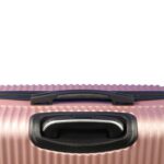 Walizka podróżna KOSMO 550, mocna, duża, z 4 obrotowymi kołami, w kolorze pudrowy róż metalik - obrazek 3