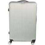 Walizka Podróżna Kabinowa KOSMO 470 z ABS Plus, Suwakami Szyfrowymi i 4 Obracanymi Kółkami, Kolor Srebrny - obrazek 2