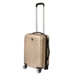 Walizka podróżna kabinowa Kosmo 950, złota, mocna i odporna na wilgoć, z wygodnymi uchwytami i przegrodą na zamek