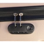 Walizka podróżna Matrix 950 ABS Plus Złota z 4 obrotowymi kółkami i dwupoziomowym stelażem - obrazek 3