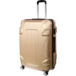 Walizka podróżna, średnia Złoty Kosmos 1200, z tworzywa ABS, na 4 obrotowych kółkach