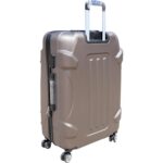 Walizka podróżna KOSMO 1500, średnia, mocna, z komorami i zamkiem szyfrowym, kolor brązowy. - obrazek 2