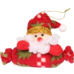 Pluszowy Mikołaj na Zawieszce Kolor Czerwony 15x10 cm