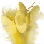 Żółte Figurki Motyli z Piórkami o Wysokości 34 cm - obrazek 2