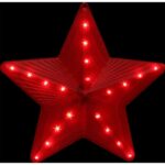 Dekoracyjna czerwona gwiazda LED płynące światło - obrazek 2