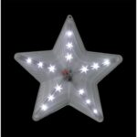 Dekoracyjna Gwiazda LED 49cm Ze Świecącymi Giwazdkami - Płynące Białe Światło, Zasilanie Sieciowe - obrazek 2