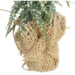 Sztuczne drzewko CHOINKA OŚNIEŻONA W JUCIE 24 CM - obrazek 3