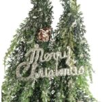 Sztuczne drzewko CHOINKA OŚNIEŻONA W JUCIE 28 CM DEKORACJA ŚWIĄTECZNA - obrazek 2