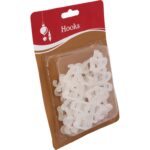Białe Haczyki i Zawieszki 30 szt, Rozmiar 3x2,5x0,5 cm, Stransparentny - obrazek 2