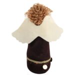 Ozdoba bożonarodzeniowa ANIOŁEK AKSAMITNY 27 cm BRĄZOWY - obrazek 2