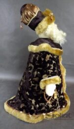 Mikołaj w Welurowym Płaszczu - Dekoracja Świąteczna 56x35cm - obrazek 2