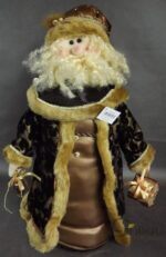 Mikołaj w Welurowym Płaszczu - Dekoracja Świąteczna 56x35cm