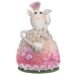 Owieczka z sizalu stojąca w kolorze różowym