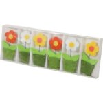 KWIATKI FILCOWE SPINKI KLAMERKI  6SZT WIELKANOC WIOSNA - obrazek 2