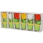 TULIPANY FILCOWE SPINKI KLAMERKI 6SZT WIELKANOC WIOSNA - obrazek 2