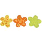 KWIATKI DREWNIANE DO PRZYKLEJANIA 24 SZT 3CM - obrazek 2