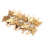 Drewniane Klamry Dekoracyjne w Kształcie Motyli - 12 Sztuk, 4,5 cm, Wielkanoc, Wiosna - obrazek 3
