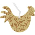 Zawieszki drewniane koguty zestaw 3 sztuk - obrazek 2