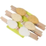 JAJKA KLAMERKI DREWNIANE 6SZT 5CM WIELKANOC WIOSNA - obrazek 2