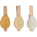 JAJKA KLAMERKI DREWNIANE 6SZT 5CM WIELKANOC WIOSNA - obrazek 3