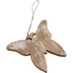 Drewniane ornamenty wiosenne: motyl, zając, kura - zestaw 3 sztuk - obrazek 2