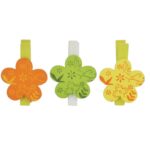 KWIATKI KLAMERKI DREWNIANE 6SZT 4,5CM WIELKANOC WIOSNA - obrazek 3