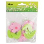 KWIATKI FILCOWE ZAWIESZKI WIOSENNE 6SZT 7CM - obrazek 3