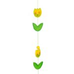 Girlanda Wiosenna z Drewnianych Żółtych Tulipanów 140cm - obrazek 2